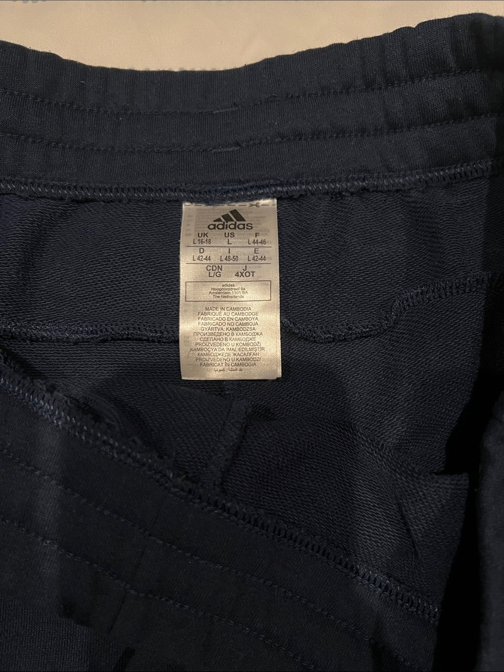 adidas Navy Shorts with USA Gradient Logo - Picture 3 of 4